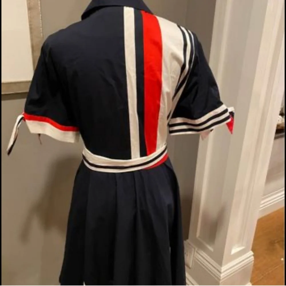 Venus Red White and Blue Wrap Dress - Picture 4 of 5